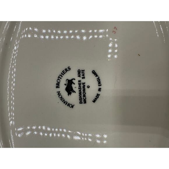 Johnson Brothers LYNTON Oval Platter Made in England Pink Flowers 11” - Picture 7 of 8